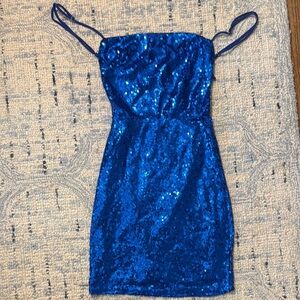 Lucy in the Sky Blue Sequin Mini Dress